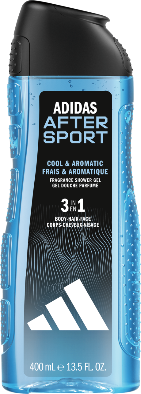 ADIDAS, After Sport, żel pod prysznic dla mężczyzn, 3w1, 400 ml