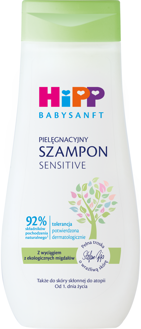 HIPP, Baby Sanft Sensitive, szampon do włosów, dla dzieci, pielęgnacyjny, od 1. dnia życia, 200 ml