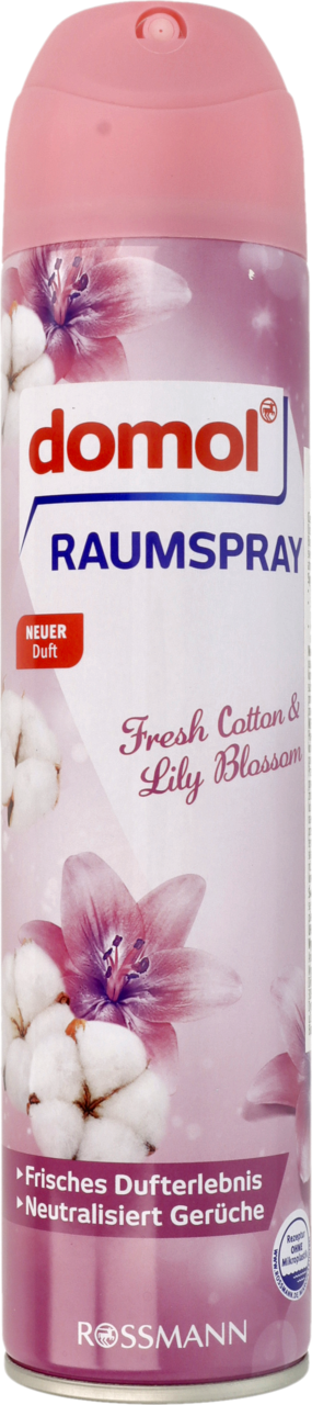 DOMOL, odświeżacz powietrza, Bawełna i Lilia, 300 ml