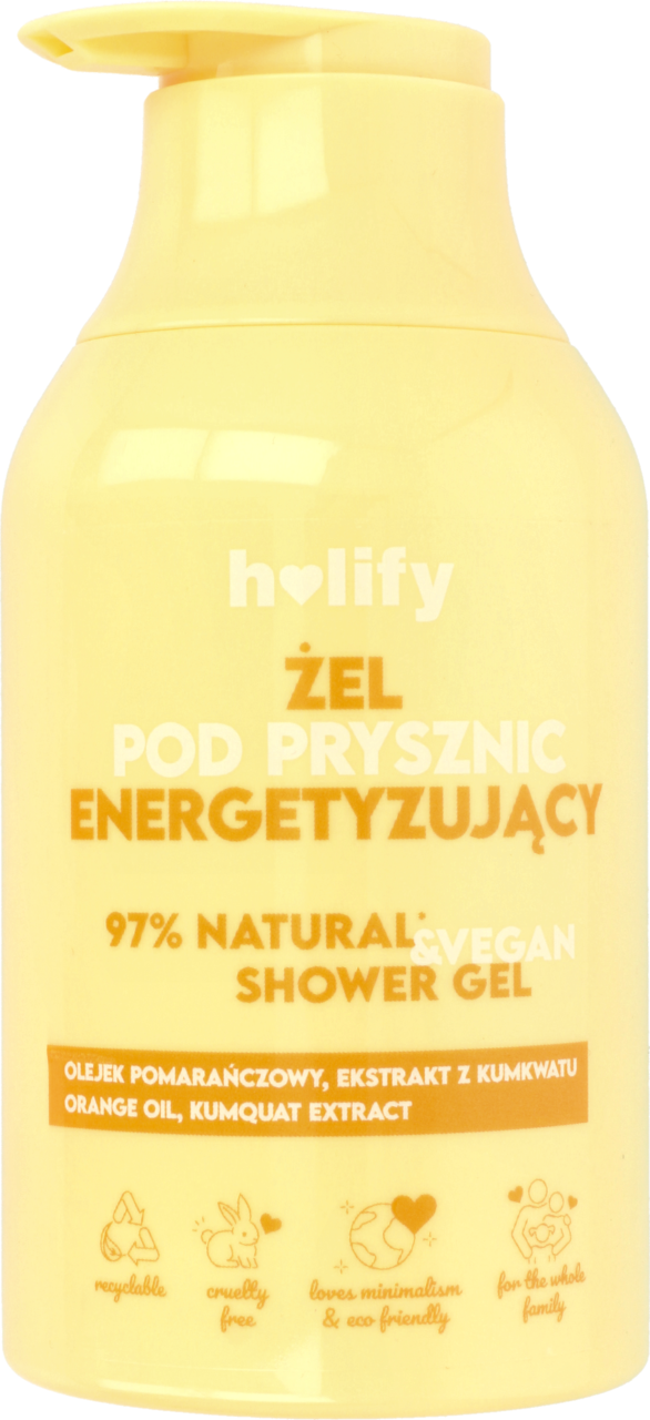 HOLIFY, żel pod prysznic, energetyzujący, 500 ml