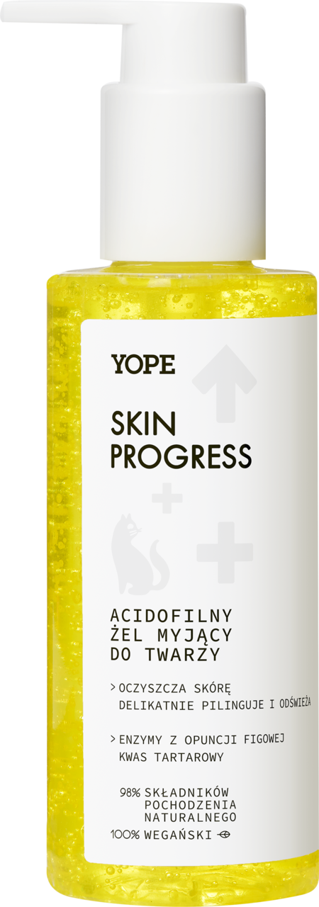 YOPE, Skin Progress, żel myjący do twarzy acidofilny, 150 ml