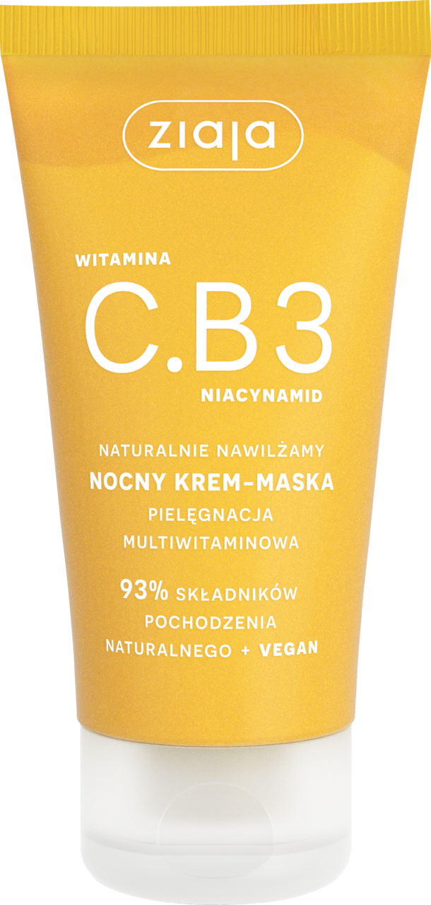 ZIAJA, Witamina C.B3, nocny krem-maska do twarzy, pielęgnacja multiwitaminowa, 50 ml