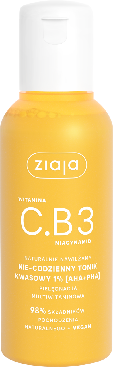 ZIAJA, Witamina C.B3, tonik do twarzy, kwasowy 1%, AHA+PHA, 120 ml