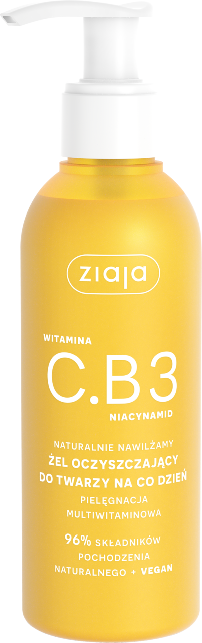 ZIAJA, Witamina C.B3, żel do mycia twarzy, nawilżający, 190 ml