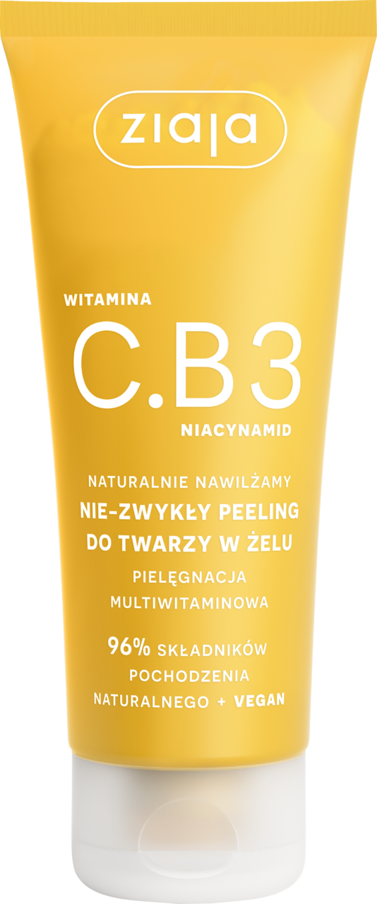 ZIAJA, Witamina C.B3, peeling do twarzy z niacynamidem, w żelu, nawilżający, 100 ml