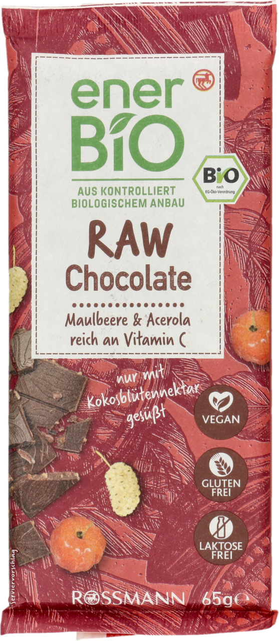 ENERBIO, gorzka czekolada, z Morwą i Acerolą, 65 g