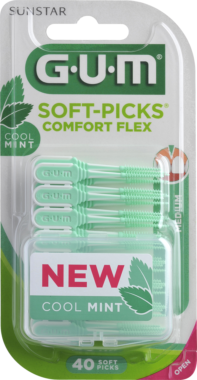 GUM, Soft-Picks, gumowa szczoteczka międzyzębowa, Medium, 40 szt