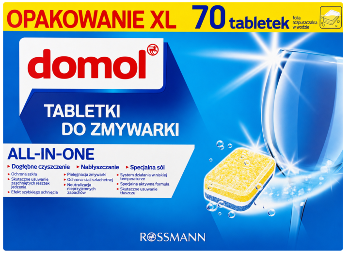 DOMOL, tabletki do zmywarki, 70 szt.