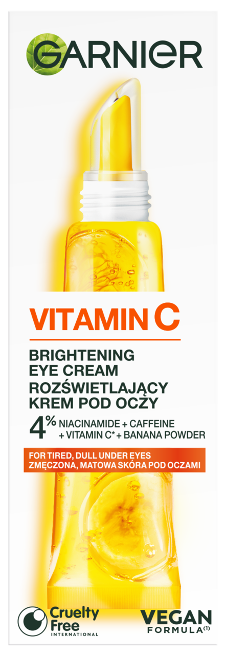 GARNIER, Skin Naturals Vitamin C, krem pod oczy, rozświetlający, 15 ml