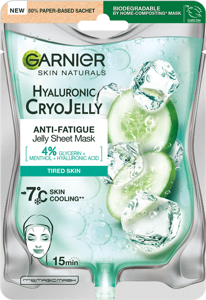 GARNIER, Skin Naturals Hyaluronic, maska w płachcie, nawilżająco-chłodząca, 27 g