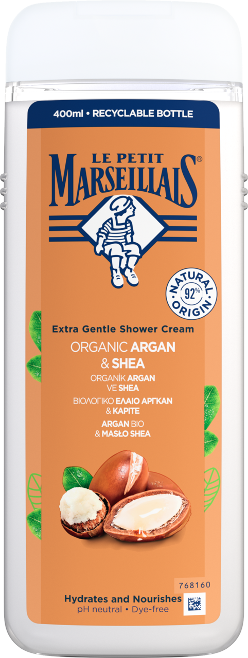 LE PETIT MARSEILLAIS, żel pod prysznic, kremowy, olej arganowy i masło shea, 400 ml