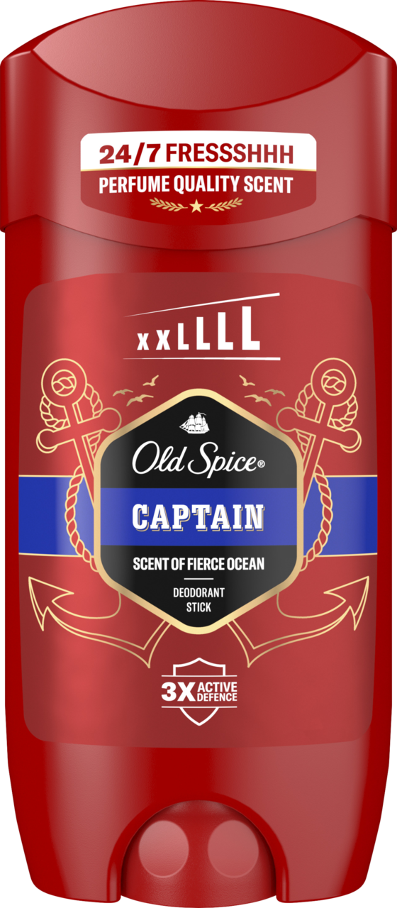 OLD SPICE, Captain, dezodorant w sztyfcie, dla mężczyzn, Fierce Ocean, 85 ml