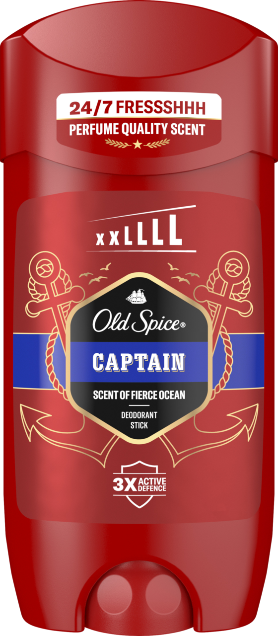 OLD SPICE, Captain, dezodorant w sztyfcie, dla mężczyzn, Fierce Ocean, 85 ml