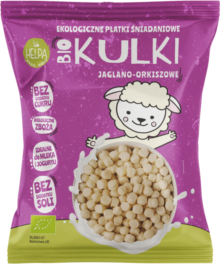 HELPA, płatki śniadaniowe kulki, jaglano-orkiszowe, 160 g