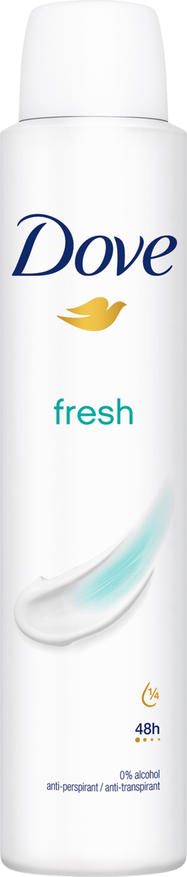 DOVE, Fresh, antyperspirant w sprayu, dla kobiet, 48h, 200 ml