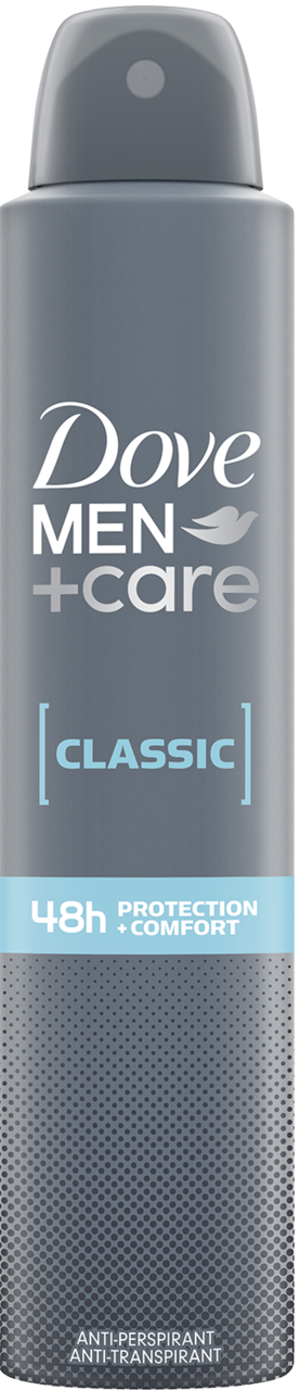 DOVE MEN+CARE, Classic, antyperspirant w sprayu, dla mężczyzn, 48h, 200 ml