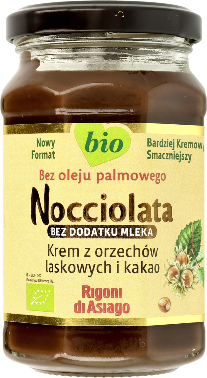 NOCCIOLATA, krem z orzechów laskowych i kakao, bez mleka, 250 g