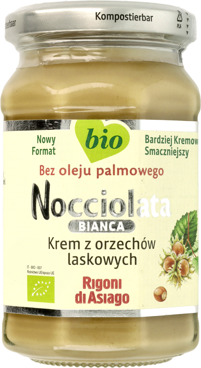 NOCCIOLATA, Bianca, krem z orzechów laskowych,BIO, 250 g