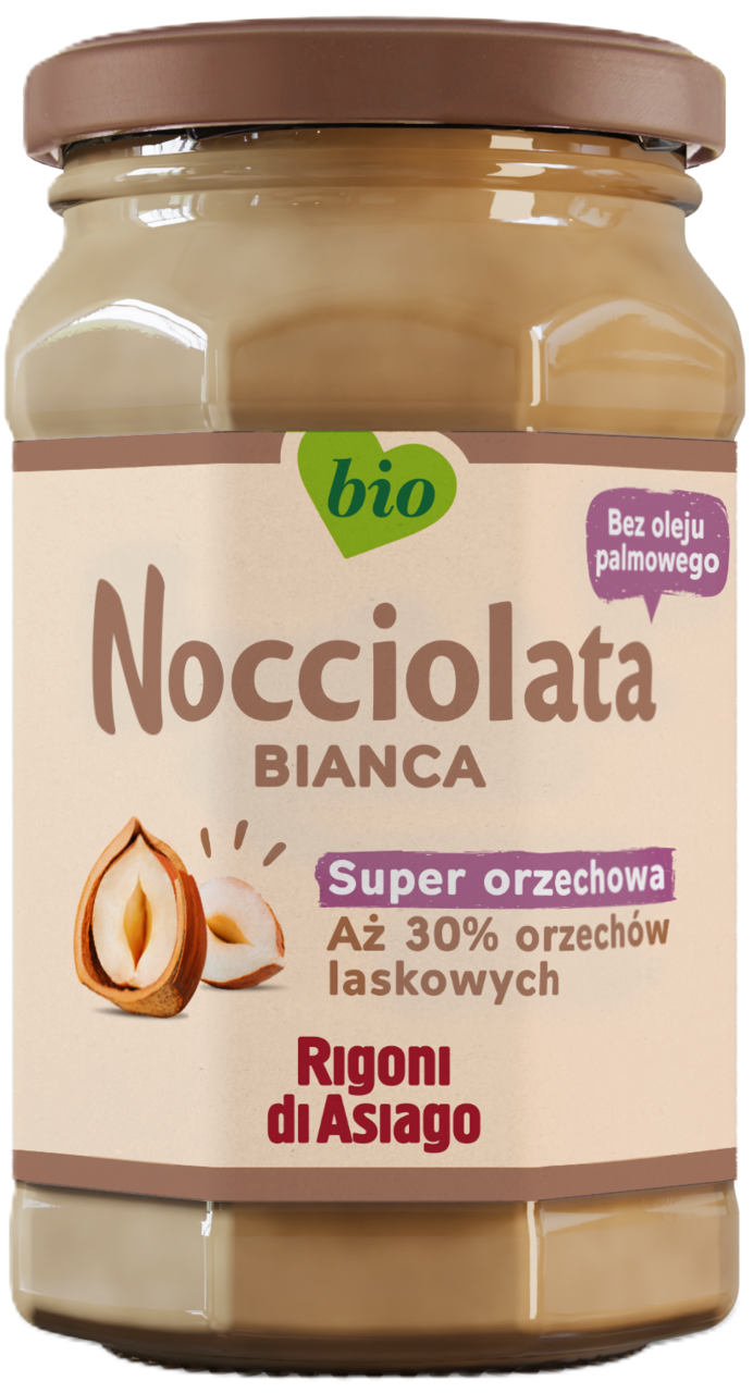 NOCCIOLATA, Bianca, krem do smarowania z Orzechów Laskowych, 250 g