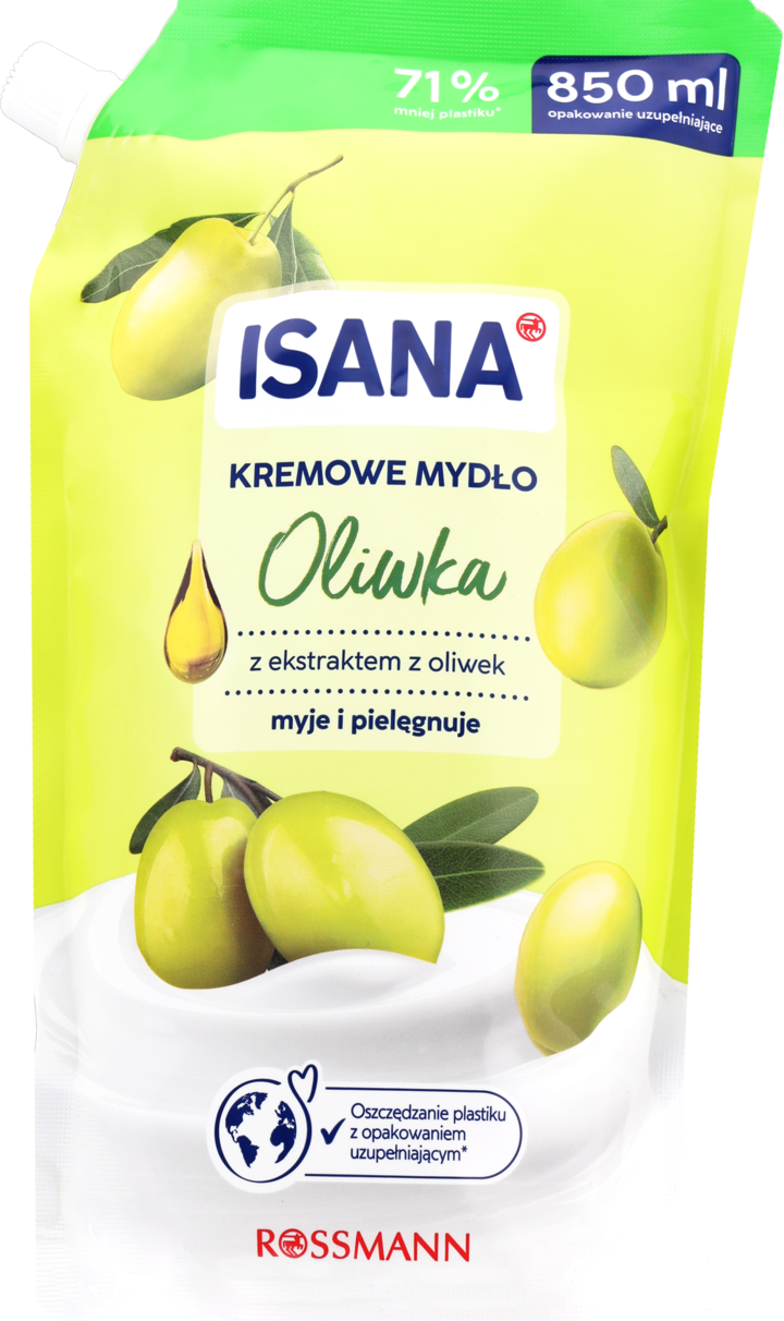 ISANA, mydło w płynie, Oliwka, zapas, 850 ml