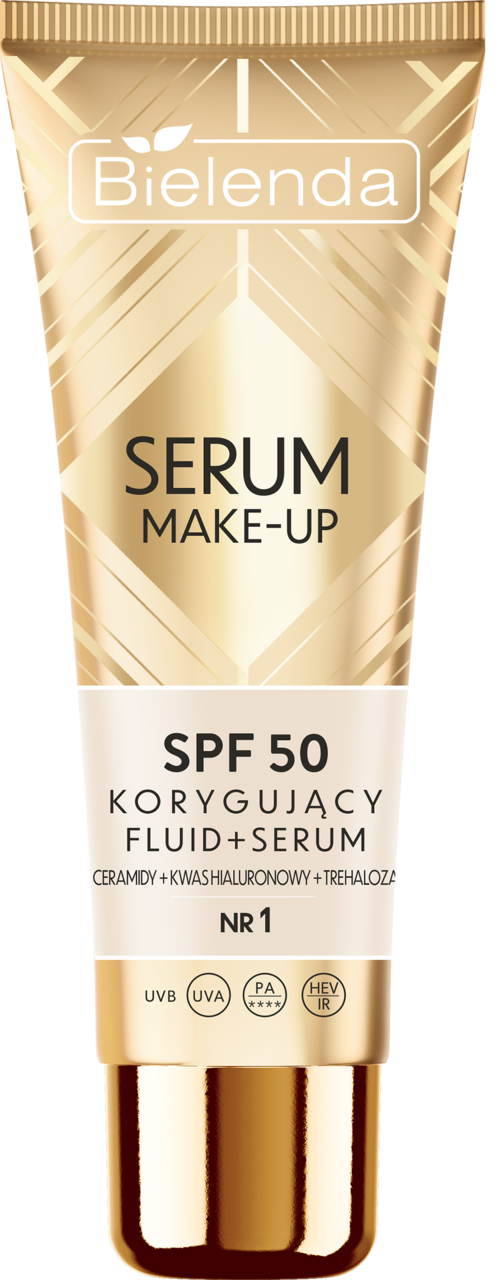BIELENDA, Serum Make-Up , fluid + serum do twarzy, korygujący, SPF 50 ...