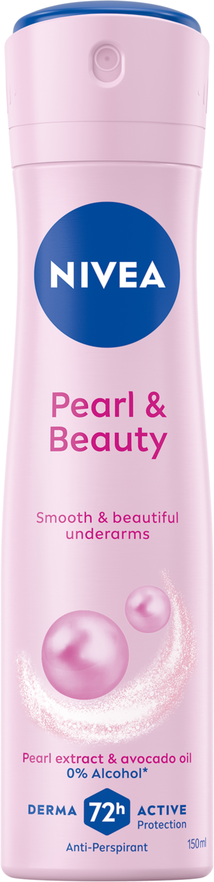 NIVEA, Pearl & Beauty, antyperspirant w sprayu, dla kobiet, 72h, 150 ml