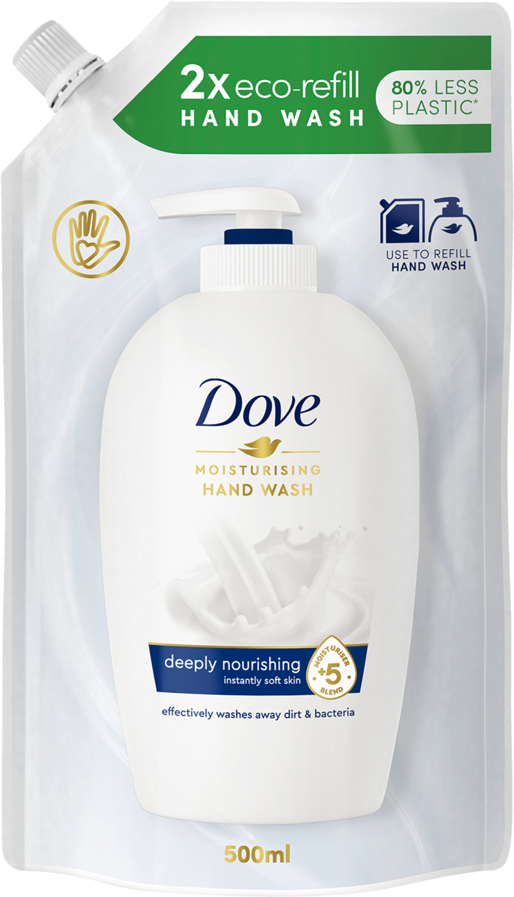 DOVE, Deeply Nourishing, mydło w płynie, do rąk, zapas, 500 ml