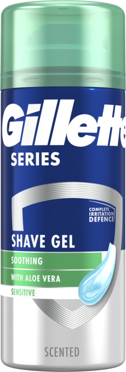 GILLETTE, Series Sensitive, żel do golenia dla mężczyzn, Aloe Vera, 75 ml
