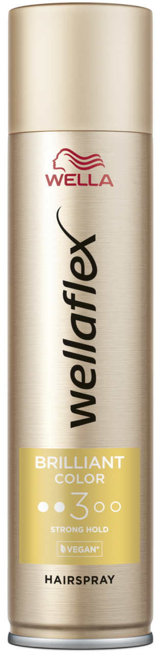 WELLA WELLAFLEX, Brilliant Color, lakier do włosów, stopień utrwalenia 3;, 250 ml