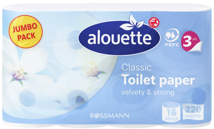 ALOUETTE, Classic, papier toaletowy, 3-warstwowy, 16 szt.