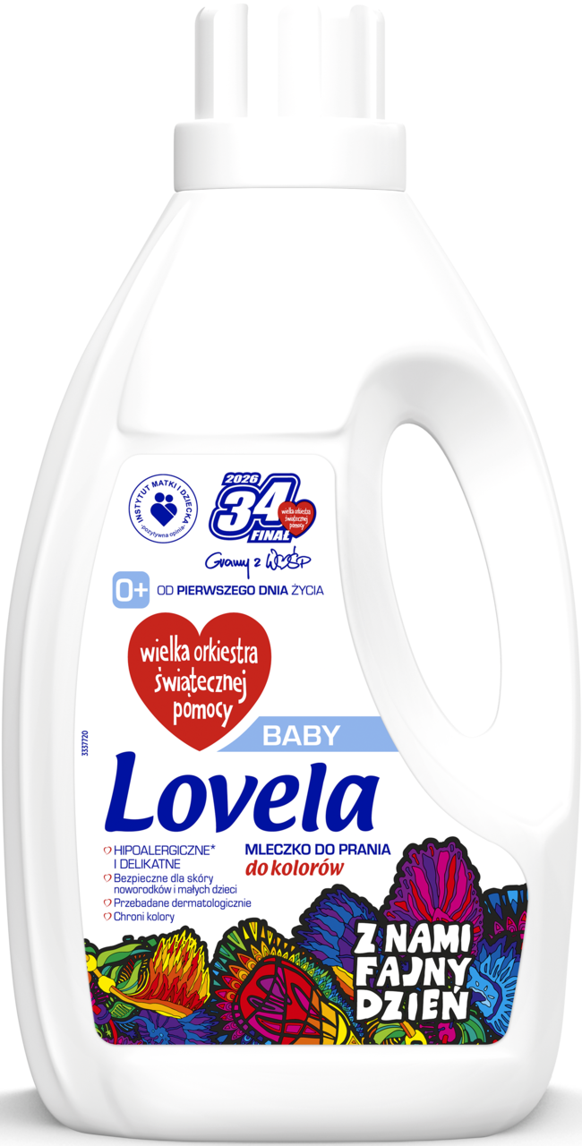LOVELA, Baby, mleczko do prania kolorowych ubranek dziecięcych, 1,45 l