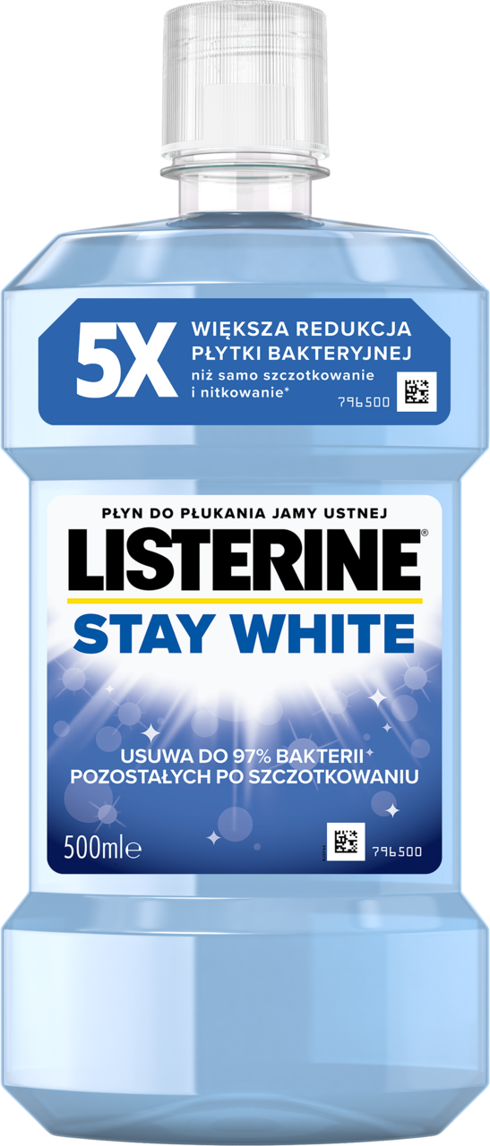 LISTERINE, Stay White, płyn do płukania jamy ustnej, 500 ml