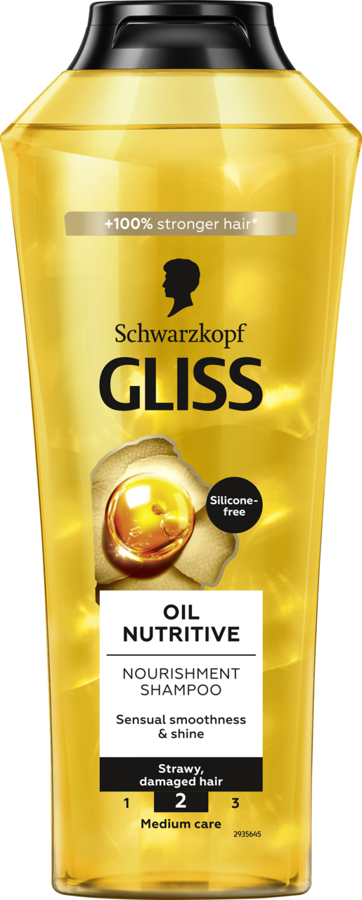 SCHWARZKOPF GLISS, Oil Nutritive, szampon do włosów przesuszonych i zniszczonych, 400 ml