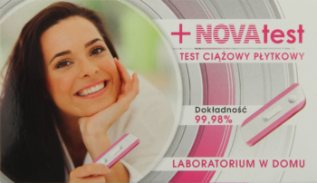 NOVATEST ,test ciążowy płytkowy,przód