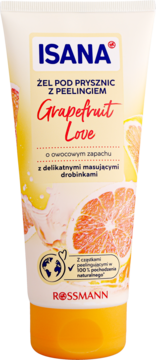 ISANA ,żel pod prysznic z peelingiem, Grapefruit Love,przód