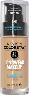 Podkład Revlon Colorstay Longwear Makeup SPF 20, odcień 180, do skóry normalnej/suchej, z przodu.