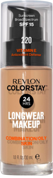 Podkład Revlon ColorStay 24H Longwear Makeup, odcień 220 SPF 15, z pompką, do cery mieszanej/tłustej.