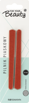For Your Beauty pilniczki piaskowe, 10 sztuk, czerwone, średnia ziarnistość, do higienicznej pielęgnacji paznokci.