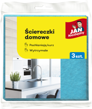JAN NIEZBĘDNY ,ściereczki domowe do kurzu,przód