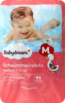 BABYDREAM ,pieluszki do pływania dla dzieci, Medium 7-13 kg,przód