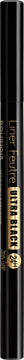 Eyeliner Bourjois Liner Feutre Ultra Black, czarny flamaster ze złotym, rozmytym napisem, widok z przodu.