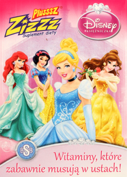 PLUSSSZ ZIZZZ Disney ,suplement diety w postaci musujących tabletek o smaku poziomkowym,przód