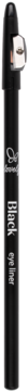 Konturówka Eyeliner z temperówką, czarna kredka do oczu. Widok z przodu, lekko rozmyty obraz.
