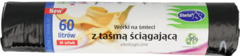 STELLA ,worki na śmieci z taśmą ściągającą, 60 l,przód