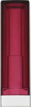 Zamknięta szminka Color Sensational, intensywna fuksja, przezroczysta nakrętka, biała podstawa, widok z przodu.