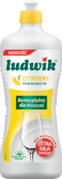 LUDWIK ,płyn do mycia naczyń, cytrynowy,przód