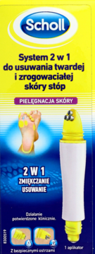 SCHOLL ,system do usuwania twardej i zrogowaciałej skóry stóp, 2w1,przód