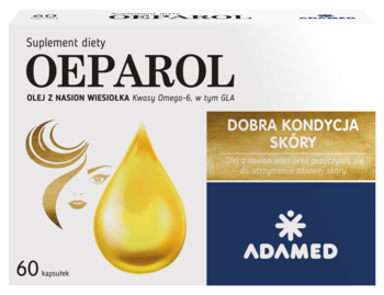 OEPAROL ,kapsułki, Olej z nasion wiesiołka, dobra kondycja skóry, suplement diety,przód