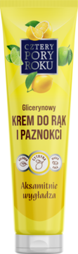 Cztery Pory Roku, żółty glicerynowy krem do rąk i paznokci z cytrusami, kolagenem i mocznikiem, nawilża.