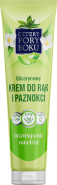 Cztery Pory Roku, glicerynowy krem do rąk i paznokci z aloesem i zieloną herbatą, intensywne nawilżenie.